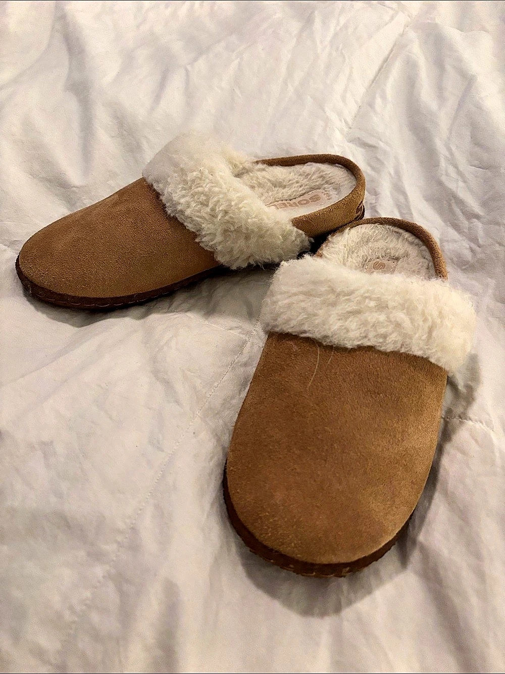 SOREL Slide II Shearling Slippers Brown Kids US 3